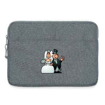Mariage - Sacoche pour ordinateur portable 15 pouces - gris chiné - Devant