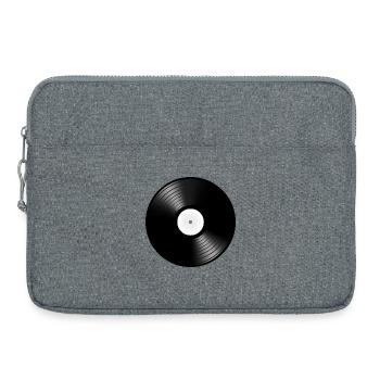 vinyle de phonographe disque platine DJ - Sacoche pour ordinateur portable 15 pouces - gris chiné - Devant