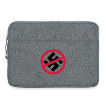 Gegen Nazis - Laptoptasche 15" - Grau meliert - Vorne