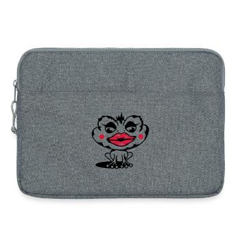 Eine Kröte mit dicker Lippe - Laptoptasche 15" - Grau meliert - Vorne