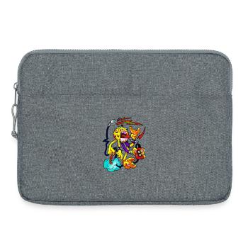 Punkiges Monster Chaos mit Gitarre - Laptoptasche 15" - Grau meliert - Vorne