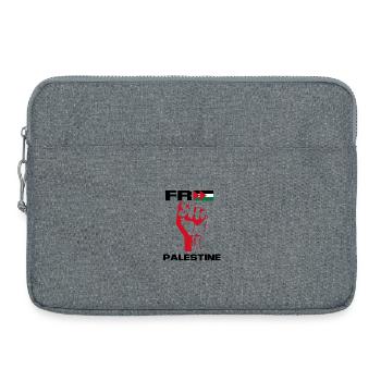 FREE PALESTINE - Sacoche pour ordinateur portable 15 pouces - gris chiné - Devant