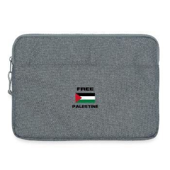 FREE PALESTINE - Sacoche pour ordinateur portable 15 pouces - gris chiné - Devant