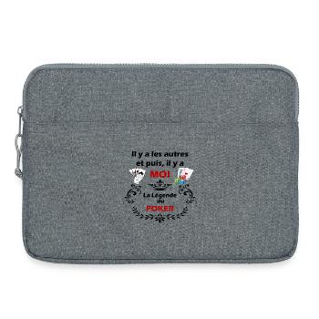 LA LEGENDE DU POKER - Sacoche pour ordinateur portable 15 pouces - gris chiné - Devant