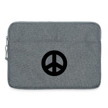 Signe de paix - Sacoche pour ordinateur portable 15 pouces - gris chiné - Devant