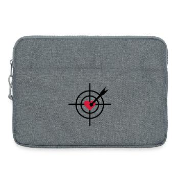 2541614 15588441 coeur - Sacoche pour ordinateur portable 15 pouces - gris chiné - Devant