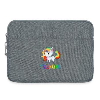 Unicorn Valentine - Laptop bag 15" - heather grey - Front