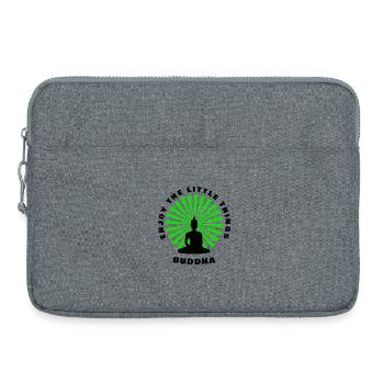 Buddha Enjoy the little things - Laptoptasche 15" - Grau meliert - Vorne