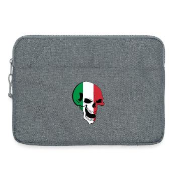 Tête de mort Italie - Sacoche pour ordinateur portable 15 pouces - gris chiné - Devant