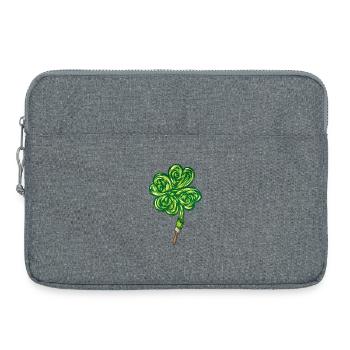 Clover - "I make my own luck" - Laptoptasche 15" - Grau meliert - Vorne