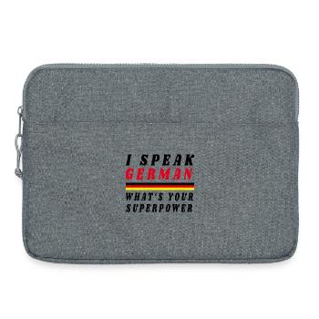 I speak German Deutschland Patriot - Laptoptasche 15" - Grau meliert - Vorne