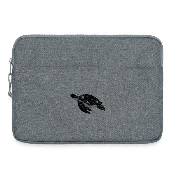 Night Silhouette Turtle - Laptop bag 15" - heather grey - Front
