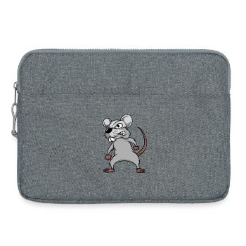 Mouse mice mousi little mice rat rodent pet - Laptop bag 15" - heather grey - Front