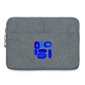 Blue Sky Abstract Design - Sacoche pour ordinateur portable 15 pouces - gris chiné - Devant