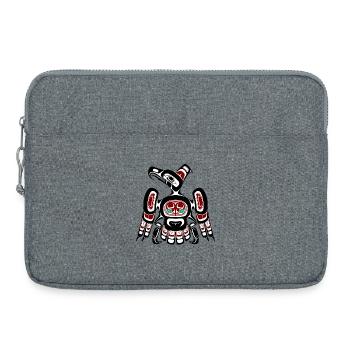 Northwest Pacific coast Kaigani Thunderbird - Laptop bag 15" - heather grey - Front