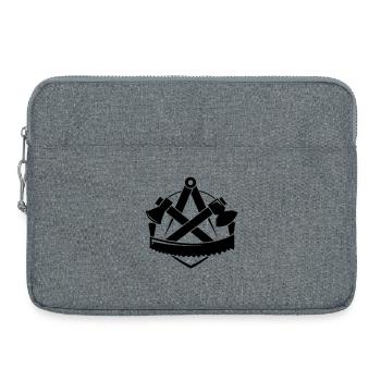 Zimmerer-Logo, Zunftzeichen - Laptoptasche 15" - Grau meliert - Vorne