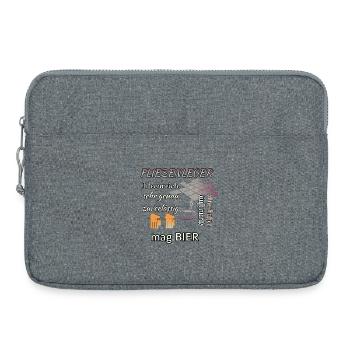 Tiler bière et café - Sacoche pour ordinateur portable 15 pouces - gris chiné - Devant