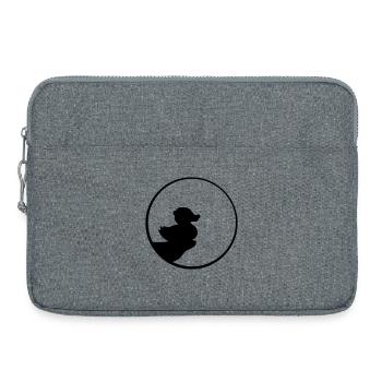 nacht mond abend klippe rund kreis silhouette quie - Laptoptasche 15" - Grau meliert - Vorne
