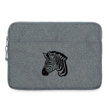 zebra dark - Laptop bag 15" - heather grey - Front