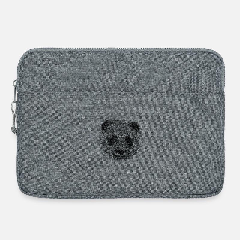Panda-Poster - Laptoptasche 15" - Grau meliert