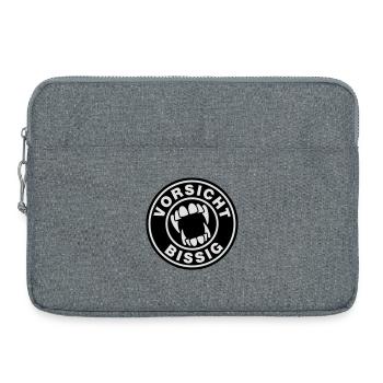 Vorsicht bissig - Sacoche pour ordinateur portable 15 pouces - gris chiné - Devant