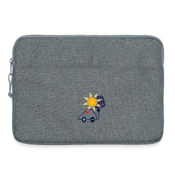 Sonnenkraft Auto mit Solarpanel - Laptoptasche 15" - Grau meliert - Vorne
