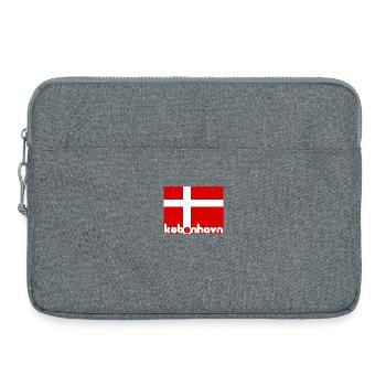Copenhagen Denmark Dannebrog gift idea children - Laptop bag 15" - heather grey - Front