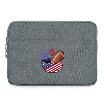 American Football Finale Champions Lustig Team - Laptoptasche 15" - Grau meliert - Vorne