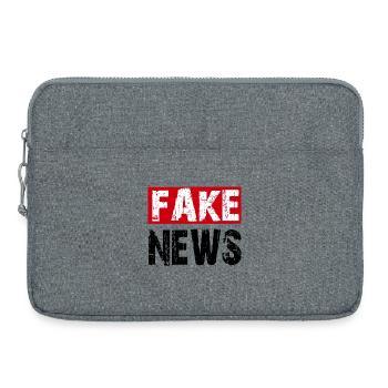 FAKE NEWS, fake news shirts - Laptop bag 15" - heather grey - Front