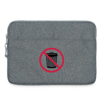 forbidden shield zone no ton muelltonne muelle - Laptop bag 15" - heather grey - Front