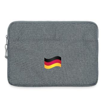 Deutsche Flagge - Laptoptasche 15" - Grau meliert - Vorne