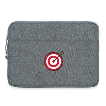Flèche cible touchée - Sacoche pour ordinateur portable 15 pouces - gris chiné - Devant
