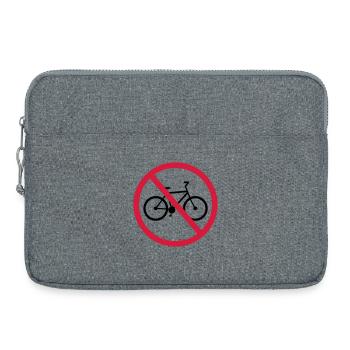 pas de bicyclette enseigne zone conduite vélo drah - Sacoche pour ordinateur portable 15 pouces - gris chiné - Devant