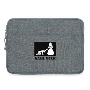 Game Over Hochzeit Heiraten Ehe Lustig Scherz - Laptoptasche 15" - Grau meliert - Vorne