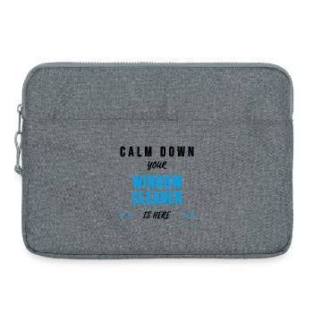 Window cleaner building cleaner sayings gift - Laptop bag 15" - heather grey - Front