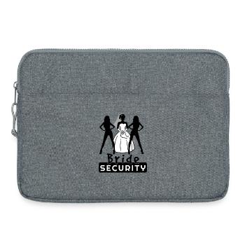 Partie de poule de sécurité équipe de mariée - Sacoche pour ordinateur portable 15 pouces - gris chiné - Devant
