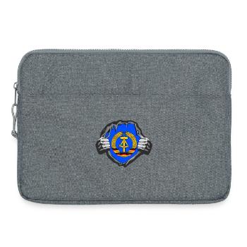 DDR poitrine / Cadeau Allemagne de l’Est Berlin - Sacoche pour ordinateur portable 15 pouces - gris chiné - Devant