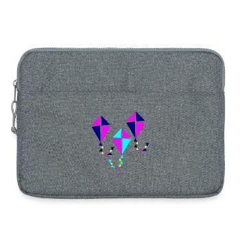 Faire voler un cerf-volant - Enfants AUTOMNE - Sacoche pour ordinateur portable 15 pouces - gris chiné - Devant