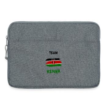 Team Kenia / Kenya Geschenk Afrika Nairobi - Laptoptasche 15" - Grau meliert - Vorne