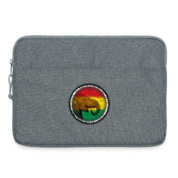Le monde des éléphants dans le design rasta - Sacoche pour ordinateur portable 15 pouces - gris chiné - Devant