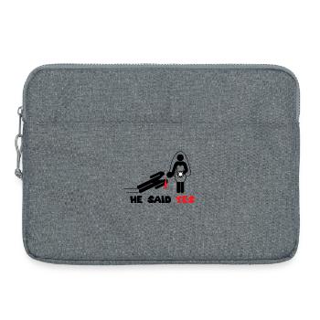 Bachelor Party Funny saying humor wedding - Laptop bag 15" - heather grey - Front