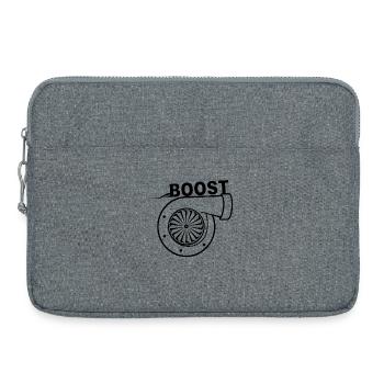 Boost – Puissance de turbocompresseur pour la culture automobile - Sacoche pour ordinateur portable 15 pouces - gris chiné - Devant