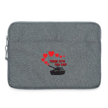 make love not war - Sacoche pour ordinateur portable 15 pouces - gris chiné - Devant