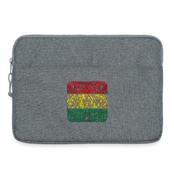Abstraktes Rasta Muster in Farben - Laptoptasche 15" - Grau meliert - Vorne