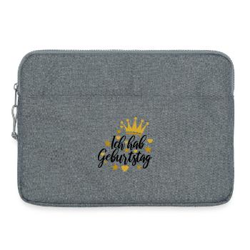 Anniversaire anniversaire disant félicitations disant - Sacoche pour ordinateur portable 15 pouces - gris chiné - Devant