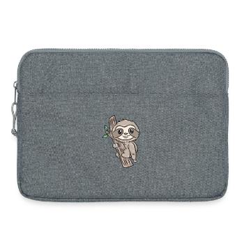 Slow sloth on tree - Laptop bag 15" - heather grey - Front