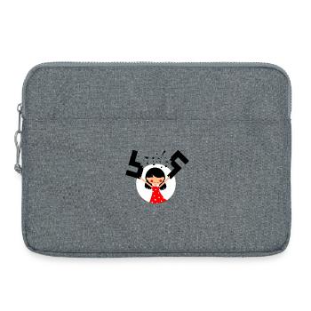 I am against racism (W) - Laptop bag 15" - heather grey - Front