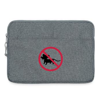 forbidden shield zone no mouse symbol maeuschen s - Laptop bag 15" - heather grey - Front