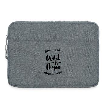 Third birthday 3 years old Three Number birth - Laptop bag 15" - heather grey - Front