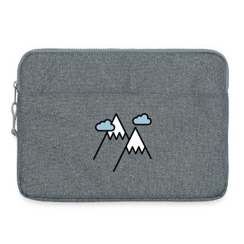 La montagne appelle - Sacoche pour ordinateur portable 15 pouces - gris chiné - Devant